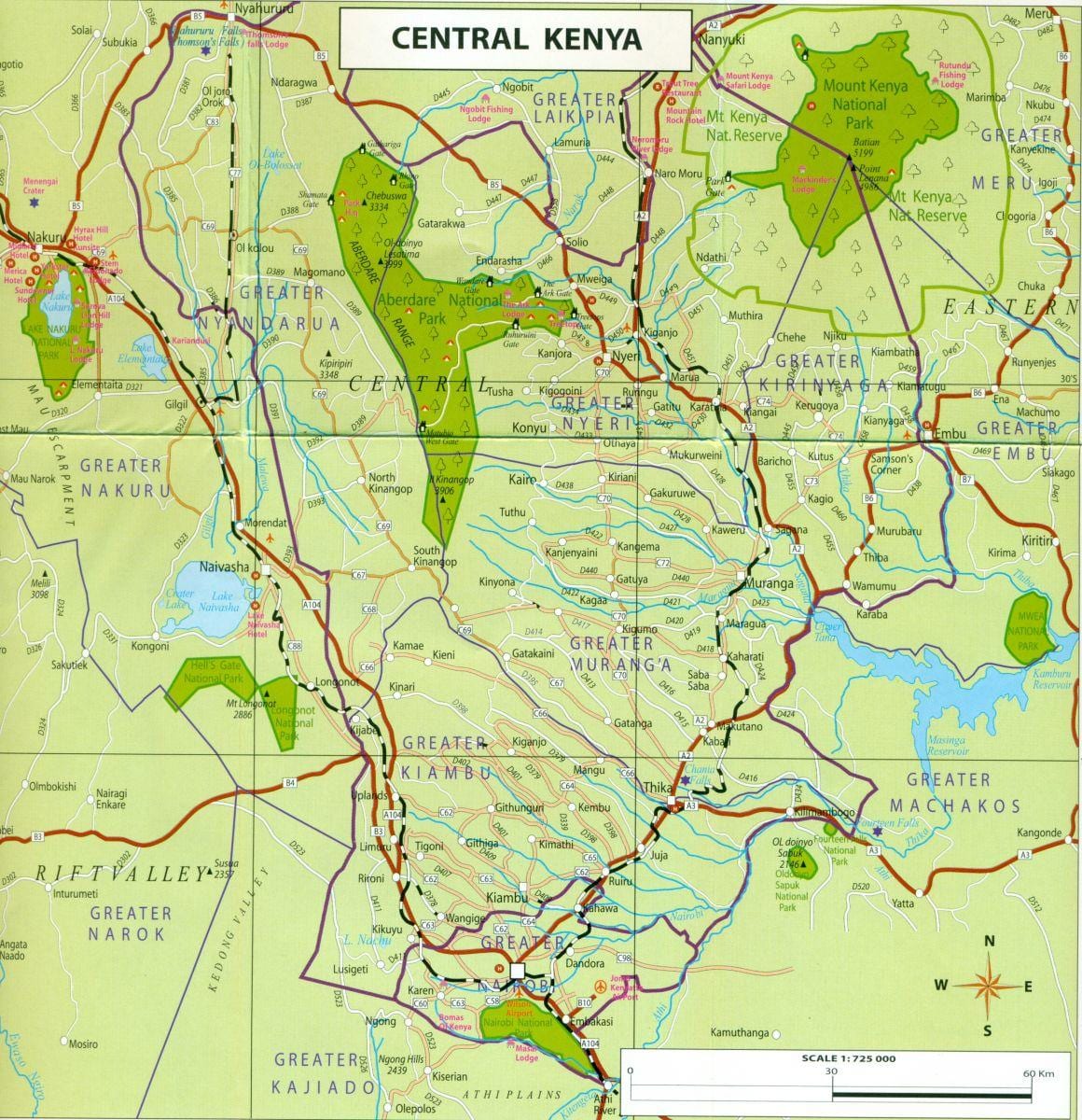 ನಕ್ಷೆ ಕೇಂದ್ರ ಕೀನ್ಯಾ