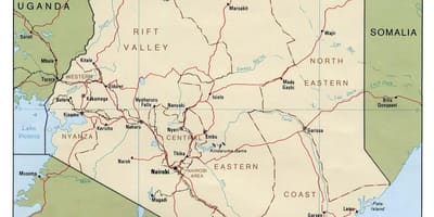 ಕೀನ್ಯಾ ನದಿಗಳು ನಕ್ಷೆ