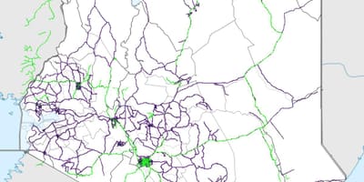ನಕ್ಷೆ ಕೀನ್ಯಾ ರೈಲ್ವೆ