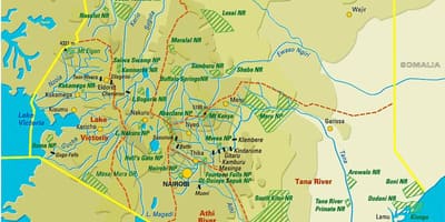ನಕ್ಷೆ ಕೀನ್ಯಾ ಸಸ್ಯವರ್ಗದ